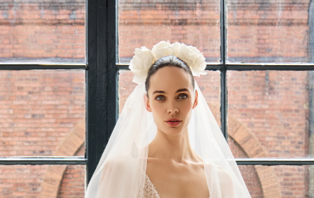 Veil, flower veil, tulle veil, elbow length veil, bridal veil, wedding veil, finger tip length veil, chapel length veil, cathedral length veil, floor length veil